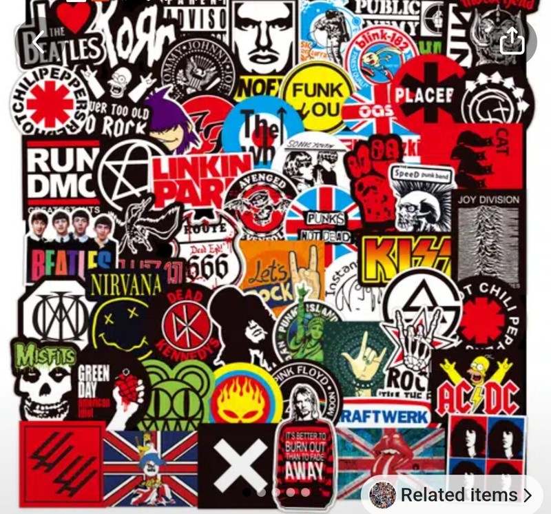 20 PCS Rock Music Band Logo Stickers BRAND NEW