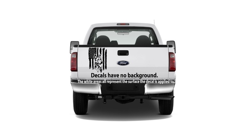 Distressed American Flag Belgian Malinois Dog Puppy USA Patriot Decal Sticker #1 gallery