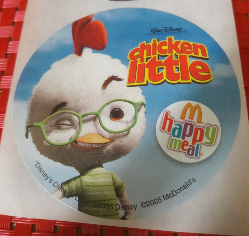 CHICKEN LITTLE McDonald's Happy Meal Lot of 6 Round 3" STICKERS FAVORS from 2005 gallery