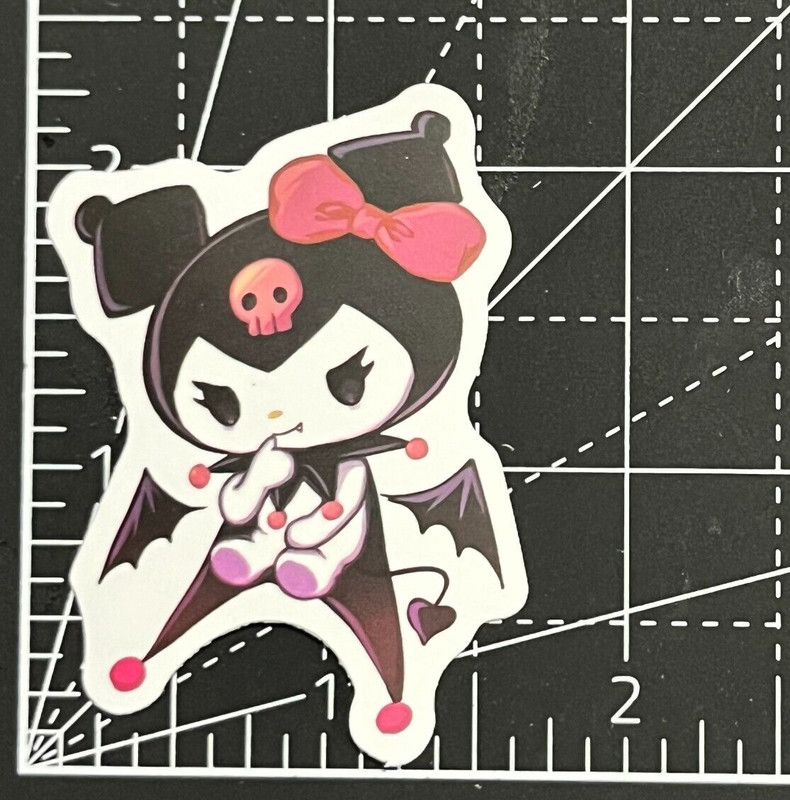 Kuromi – Bat Wings Confusion – Vinyl Sanrio Sticker Sticker Bomb Notebook KAWAII