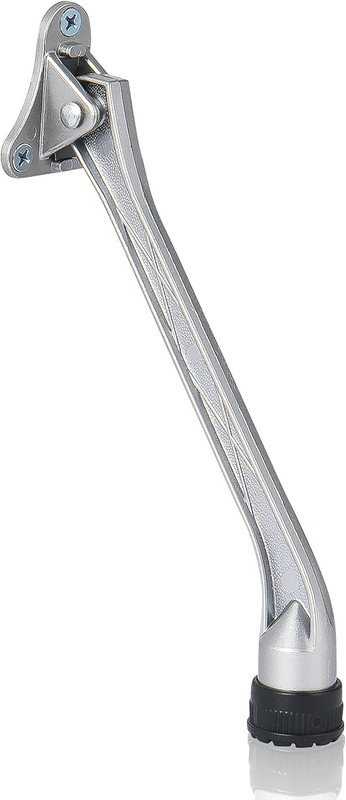 Kickdown Door Stopper,7-Inch Door Holder Kick Door Kickstand Rubber Foot (Satin