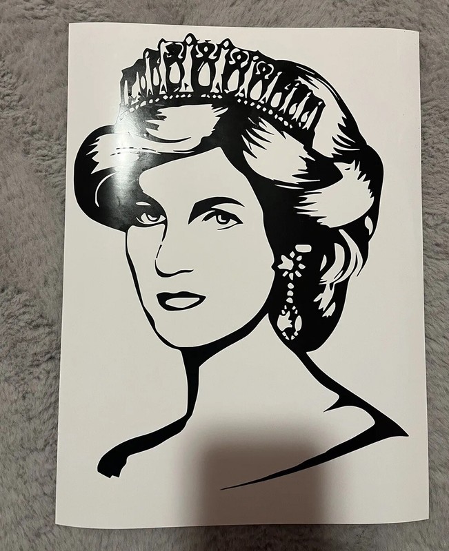 Princess Diana Celebrity Decal Sticker 11×8” Removable Vinyl wall art decoration