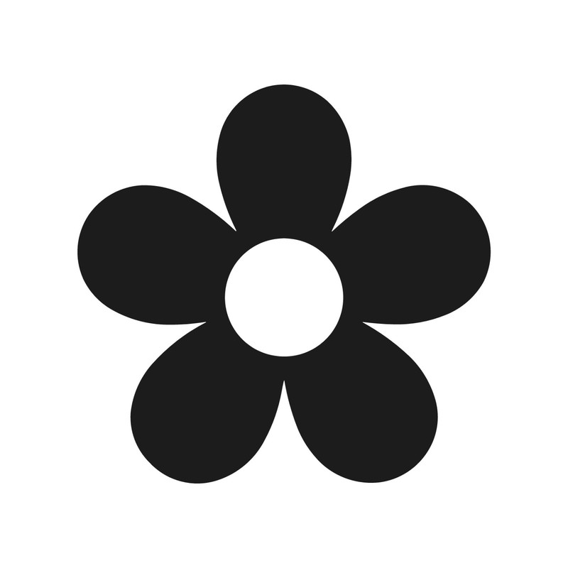 Daisy Flower 5 petals Vinyl Decal Sticker