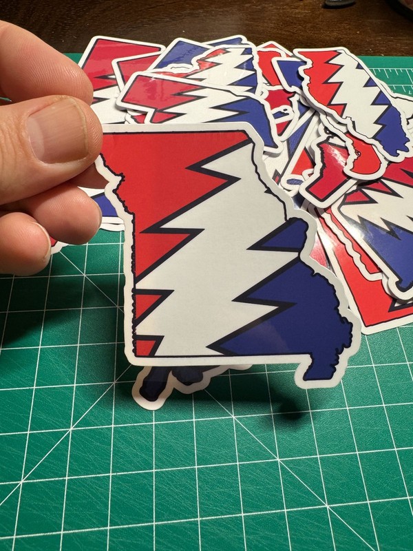 Missouri Stealie - Grateful Dead - Laminated Vinyl Sticker 3"x3" gallery