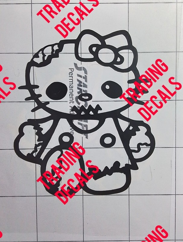 Hello Kitty Zombie  Vinyl Sticker Decal, multiple colors available! 