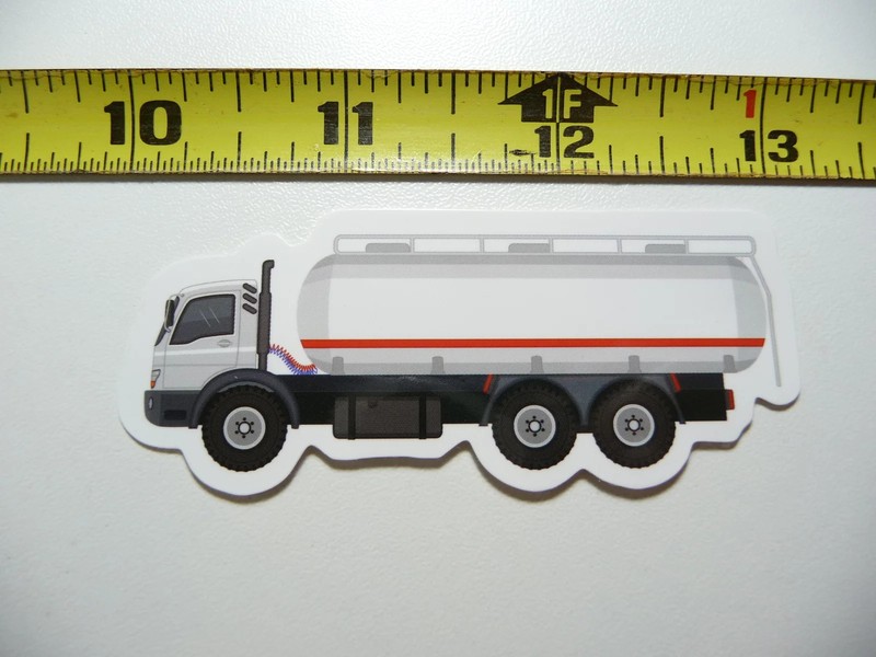 WATER TANK LIQUID TRUCK TRANSPORT SMALL STICKER DECAL LAPTOP FUN FUNNY