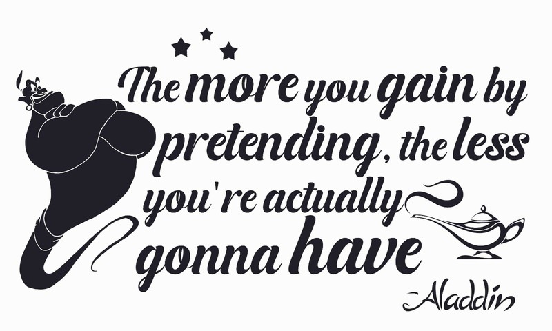 Inspirational Aladdin Movie Quotes Wall Decal | Home Art Design Vinyl Decoration