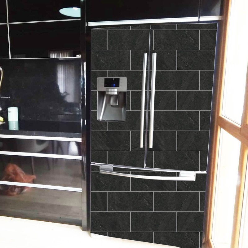 Universal Refrigerator Skin Vinyl Cover Waterproof Sticker gallery