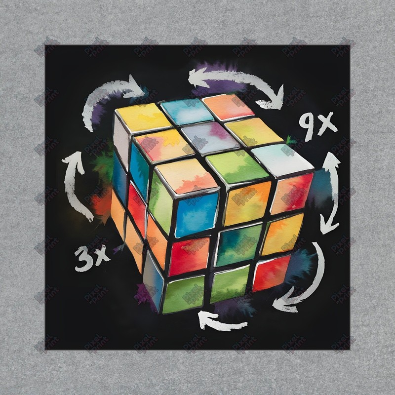 Vibrant Rubiks Cube Vinyl Sticker Fun Decal for Kids & Adults Perfect #9169