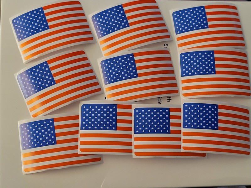 10 PCS United States Of America Flag Patriotic U.S.A. Stickers BRAND NEW gallery