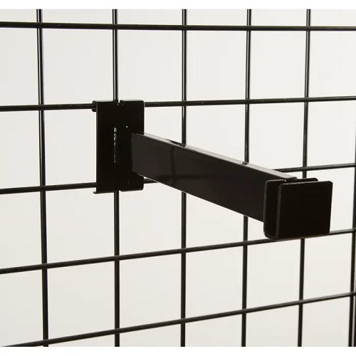 Econoco BLK/FB Black 12" Hangrail Bracket for Rectangular Tubing (Pack of 24) gallery