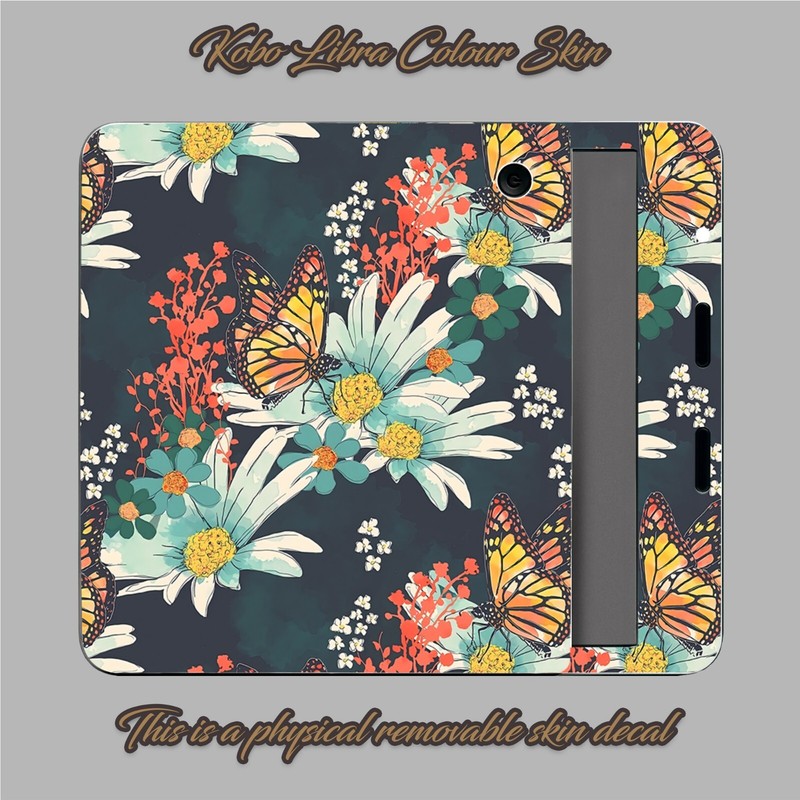 Monarch Butterfly Kobo Skin Decals, Kobo Vinyl Cover, Kobo Sticker, Accessory