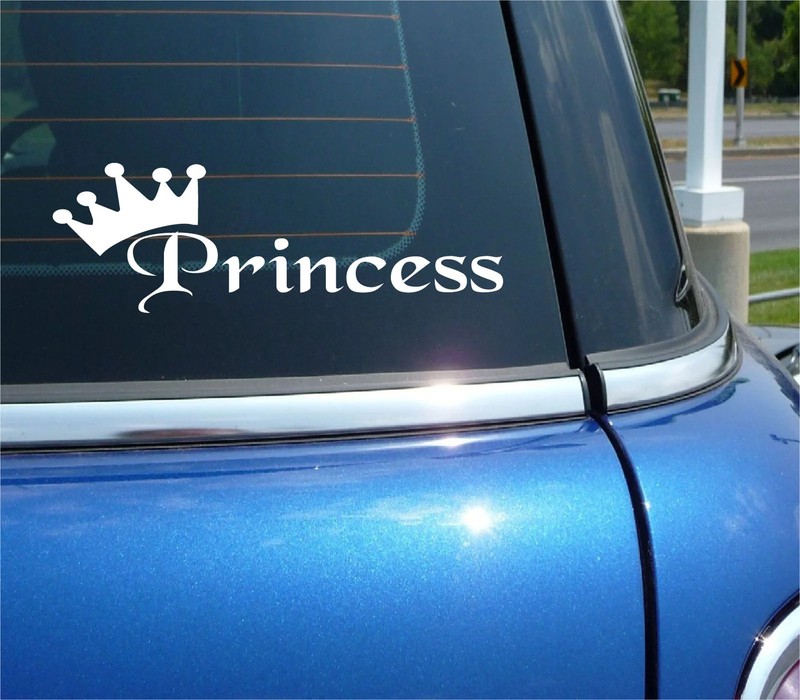 PRINCESS VINYL DECAL STICKER CROWN FUNNY ROYALTY CAR TRUCK WINDOW ATTITUDE SASSY