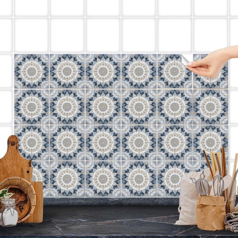 Wall Tiles Peel and Stick Waterproof - 24 Pcs (6x6 Inch) Wall Stickers Backsp... gallery