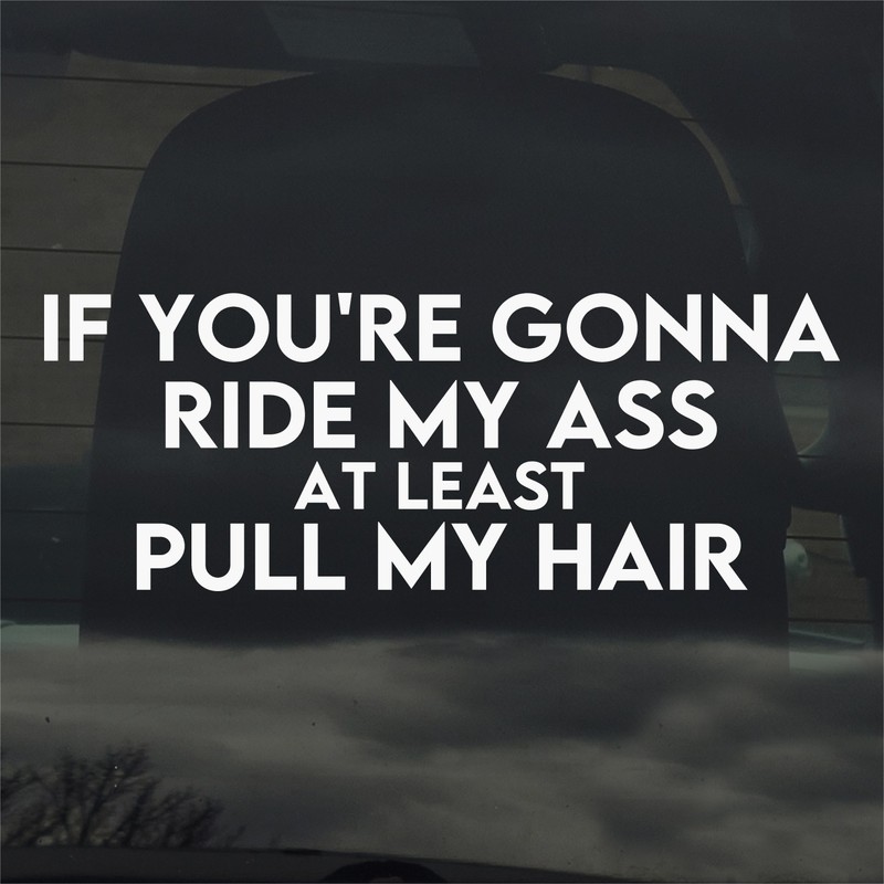 If You’re Gonna Ride My Ass At Least Pull My Hair Vinyl Decal Sticker