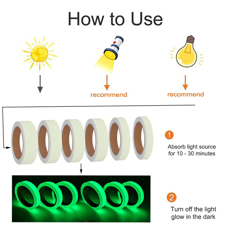 Luminous Safety Tape, Glow in The Dark Stage & Stair Warning Adhesive gallery