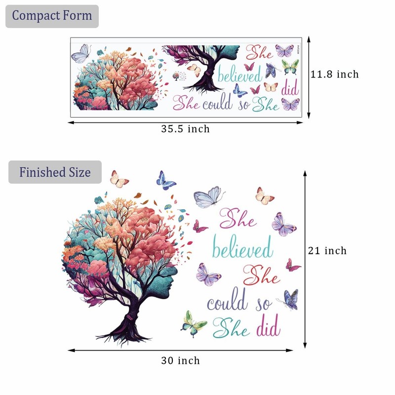 Inspirational Wall Decal Quotes She Believe She Could So She Did Tree Wall St gallery
