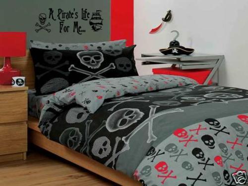 PIRATE’S LIFE Skull Ship Boys Room Vinyl Wall Decal Decor Game Room