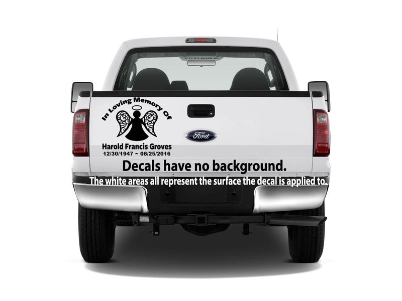 In Loving Memory - Wings Angel Jesus Heaven Sticker Decal Memorial Personalized gallery