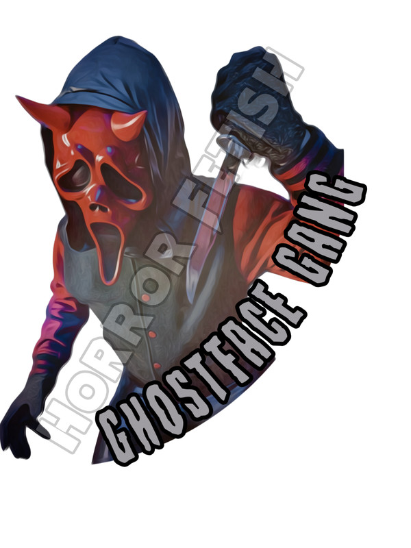 Scream Ghostface Gang Horror Die Cut Waterproof Sticker