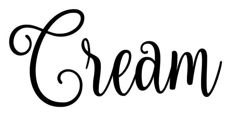 Cream Vinyl Sticker | Kitchen Organization Label Die Cut Decal Fancy Nouradilla