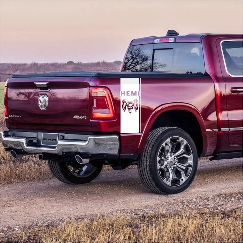 Aftermarket Dodge RAM Creative Stripe Graphic Decal Kit (2 Pcs) – Rear Body Viny gallery