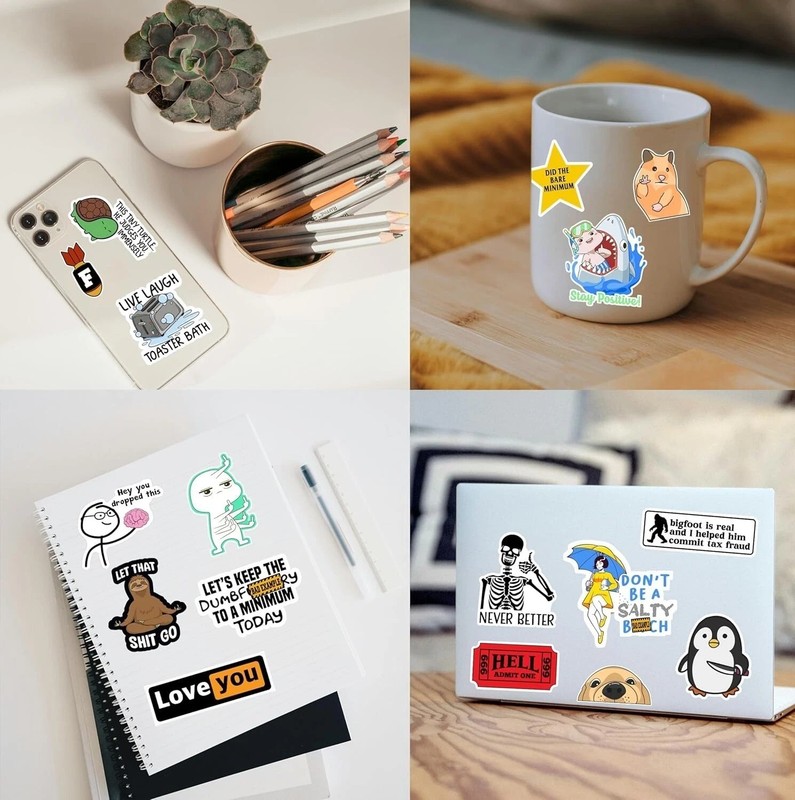 120pcs Funny Stickers for Adults, Prank Meme (Dirty) Hilarious Sticker Pack for gallery