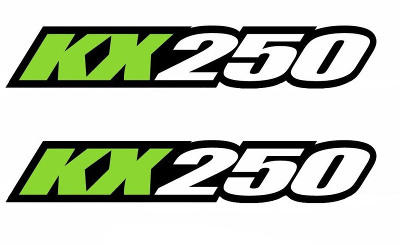 Swingarm sticker graphics kit KX250 Tank Pair