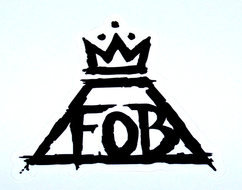 FALL OUT BOY Logo Cut Sticker Decal Band Music Rock FOB Fall Out Boy
