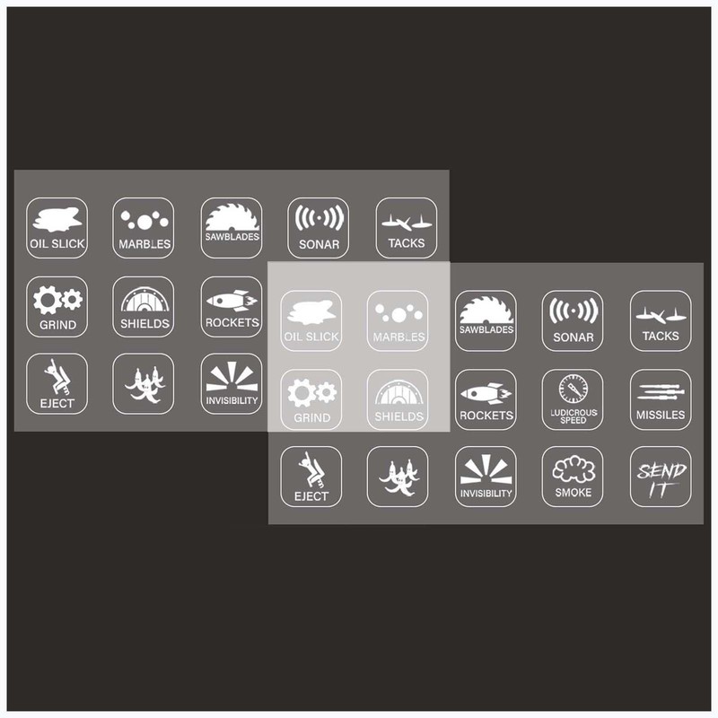 2Pcs Novelty Stickers for Car or Truck, Transparent Vinyl, Modern