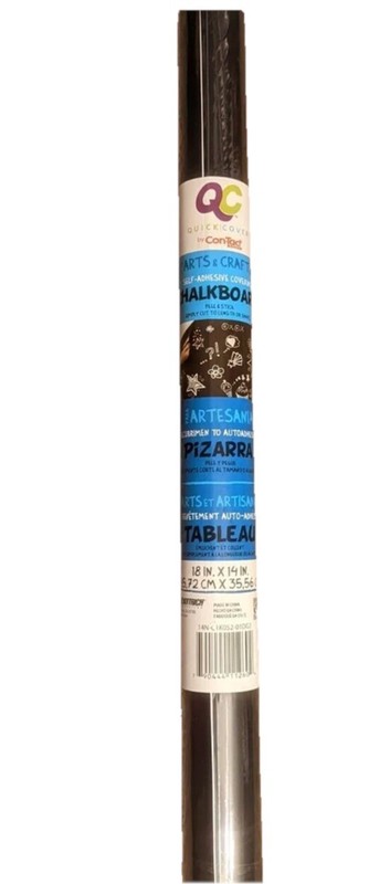 Lot Of 5 Quick Cover Black Chalkboard Self Adhesive Peel Stick 12×18″