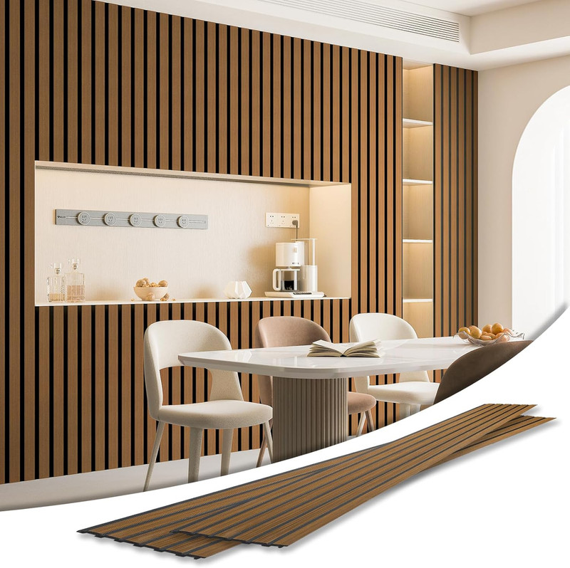 Rosewood 4-Pack Glue-On Wainscoting Panels for Stylish Interior Decor