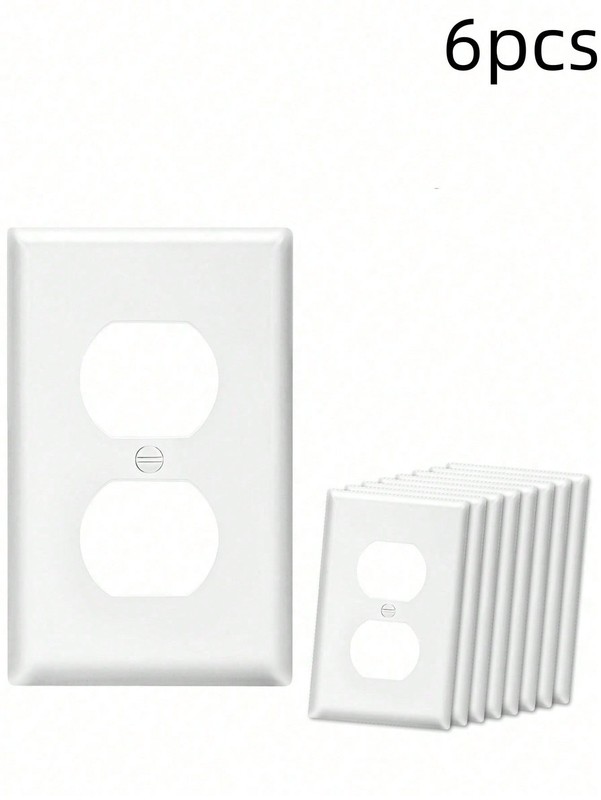Multicolor Outlet Cover Plates 6 Pieces Standard Size 4.50 x 2.76 Inch