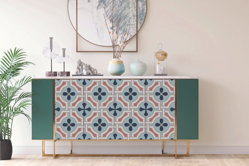Worktop Covering Stickers Self Adhesive Vinyl Wrap Floral pattern 100×50