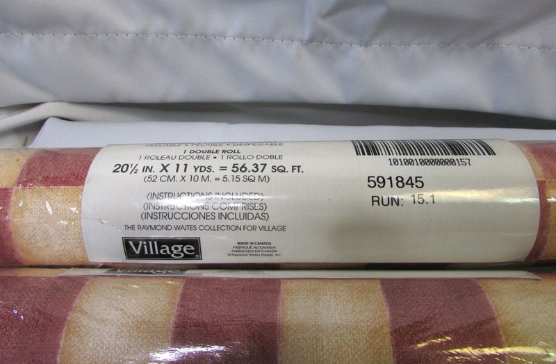 Raymond Waites Wallpaper Roll Vinyl Check Village 591845 56 Sq Ft Prepasted New gallery