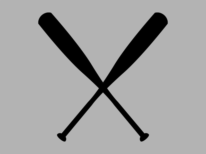 BASEBALL BATS Car Sticker Sport Spirit Vinyl Decal High School College