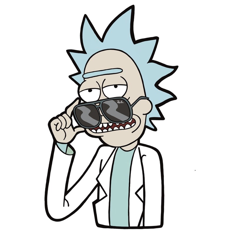 Rick and Morty Custom Funny Phone Laptop Vinyl Decal Sticker “Cool Rick”