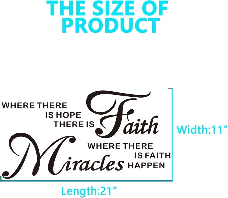 Inspirational Islamic Quotes Wall Sticker 21" x 11" - Art Deco Vinyl Decor gallery