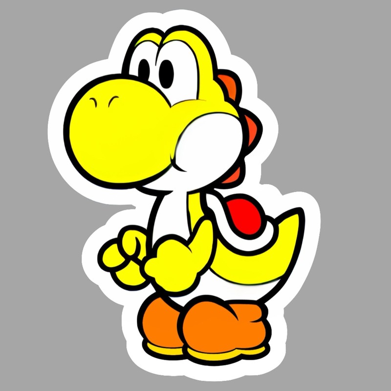 Yoshi Set, Super Mario, Nintendo, Fun Adorable 5 Glossy Vinyl sticker, Decal gallery