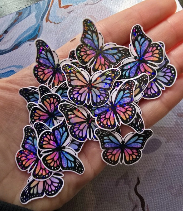 Mini Monarch Butterfly Stickers Includes 22 🦋 Sparkle Long Lasting🦋 Free Ship