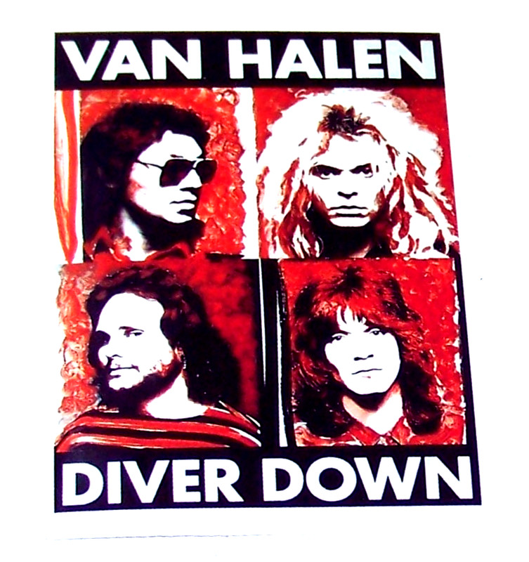 VAN HALEN Die Cut Sticker Decal Music Band Rock Eddie Diamond Dave – Diver Down