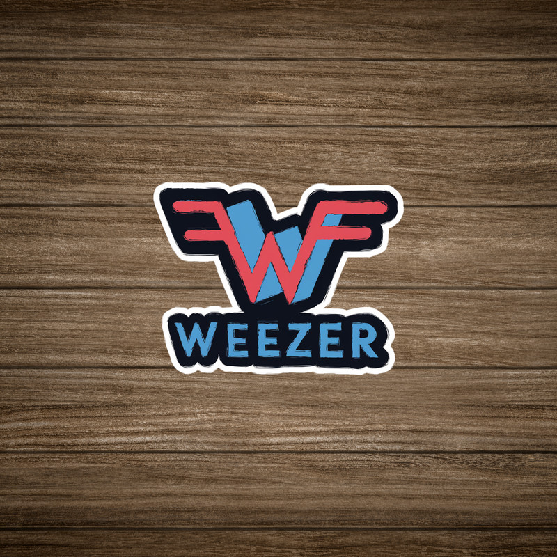 Weezer Rock Band Logo Sticker – Retro 90s Music Memorabilia Decal for Fans #2724