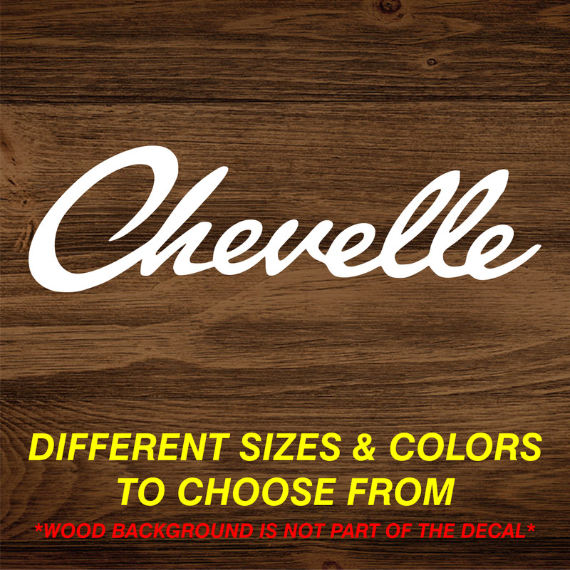 CHEVELLE Script Emblem Vinyl Decal Sticker Many Sizes Colors Free Shipping