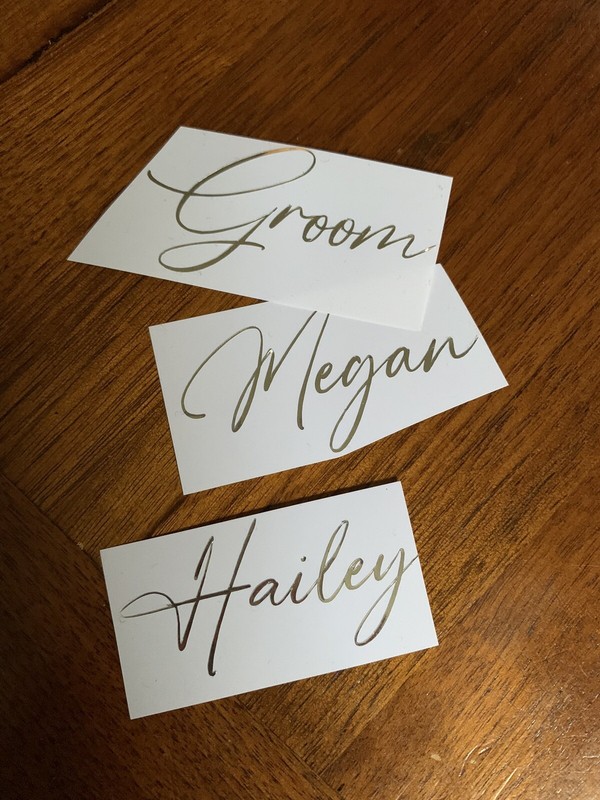 6" Custom Text Vinyl Lettering Sticker Decal Personalized Script Fonts In Chrome gallery
