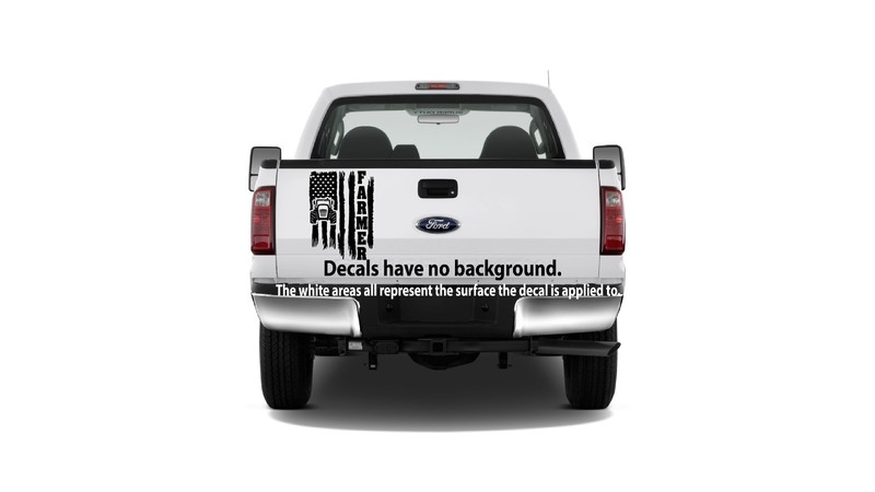Distressed American Flag Tractor Farmer Farm USA Patriot Decal Sticker 3 gallery