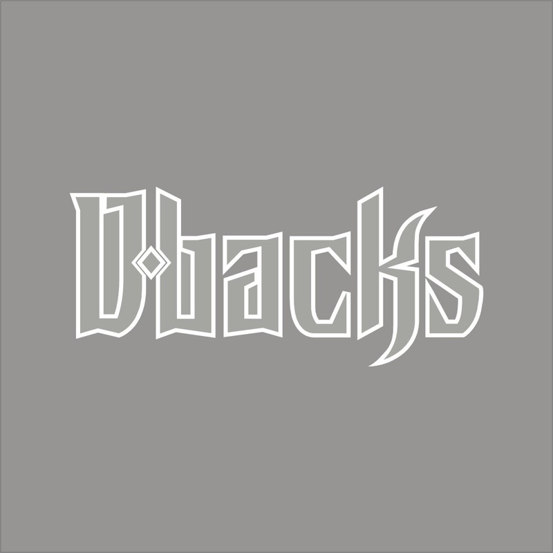 Arizona Diamondbacks #9 MLB Team Logo 1 Color Vinyl Decal Sticker Window Wall