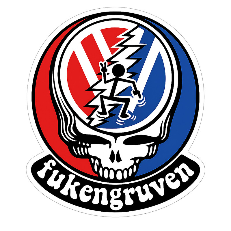Fukengruven VW Stealie Vinyl Sticker Decal 3″ | Waterproof