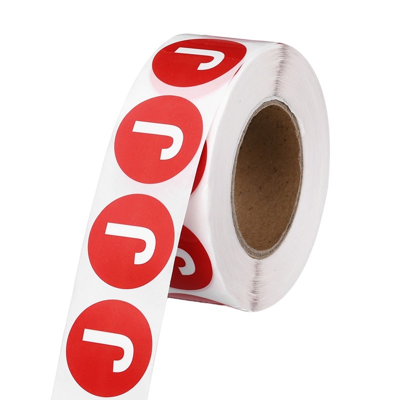 1″ Letter Stickers, 600Pcs Alphabet Stickers Letter J for Office, Red