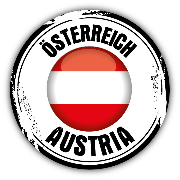 Osterreich City Austria Flag Grunge Travel Stamp Car Bumper Sticker Decal