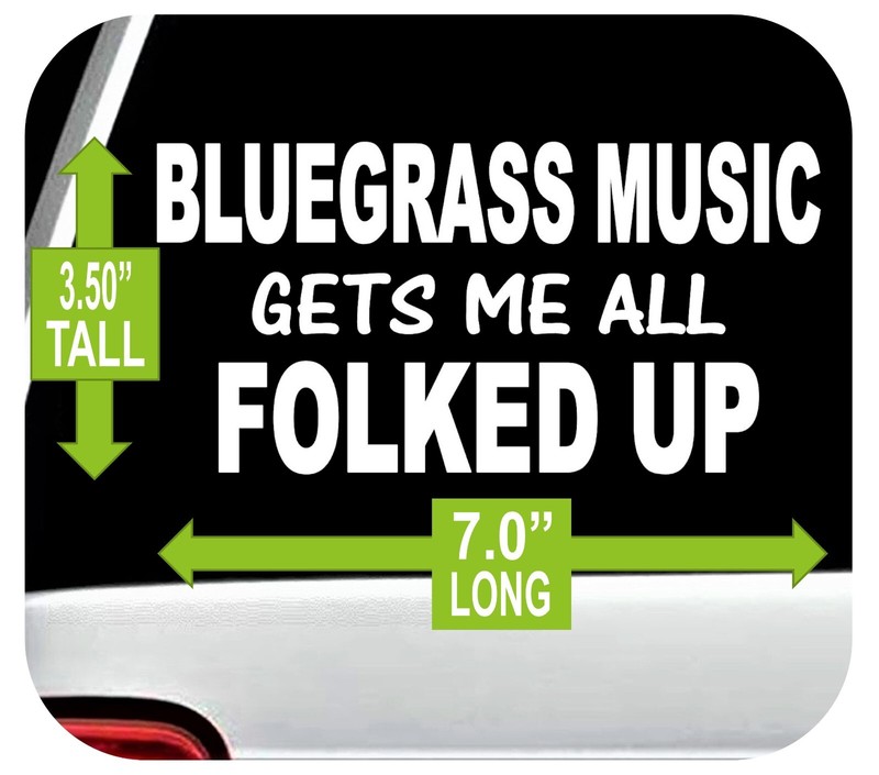 Bluegrass Music Banjo Guitar Fiddle Mandolin Decal Sticker Folk Music J1017 gallery